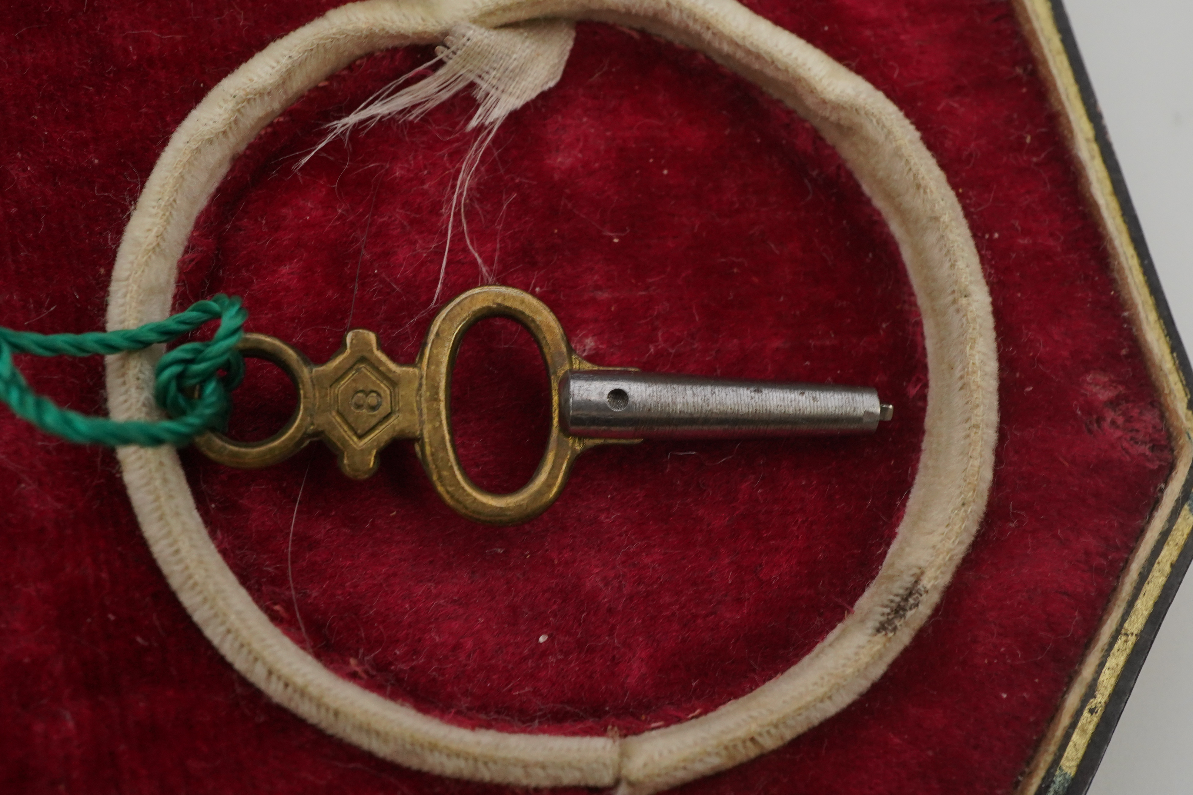 A lady's 19th century Swiss 18ct gold open faced key wind cylinder dress pocket watch